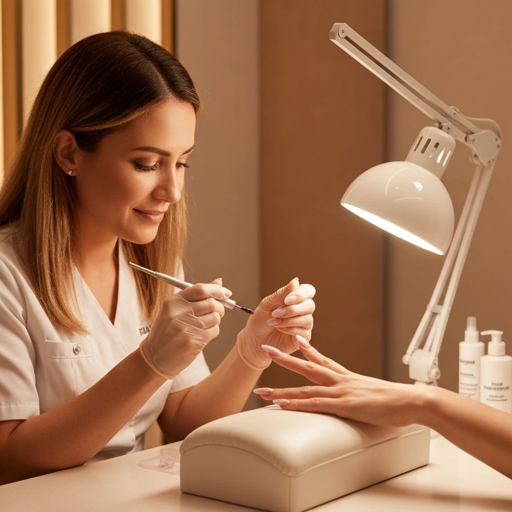 In-studio gel application